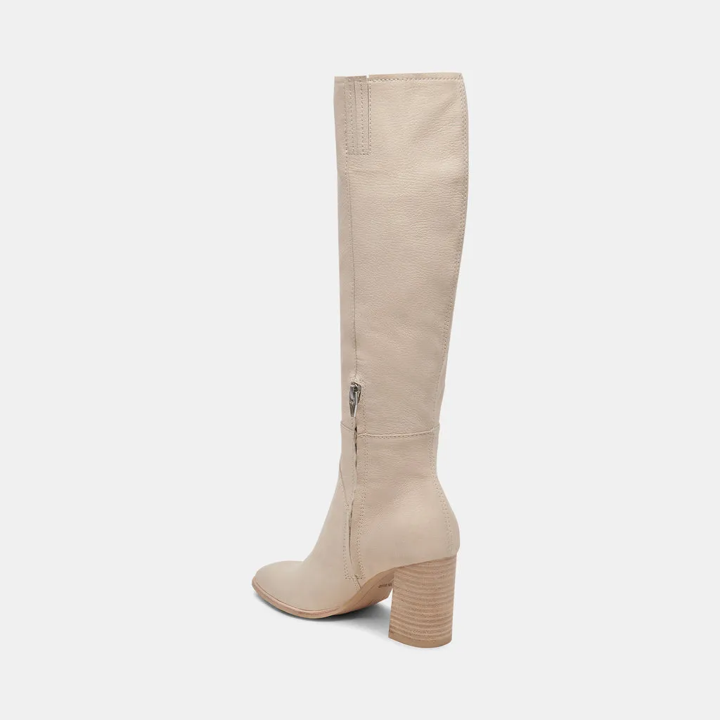 FYNN Wide Calf Boots Sand Nubuck | Sand Nubuck Knee-High Boots– Dolce Vita 6943099158594