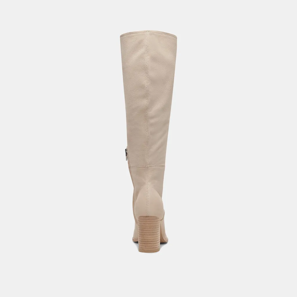 FYNN Wide Calf Boots Sand Nubuck | Sand Nubuck Knee-High Boots– Dolce Vita 6943099158594