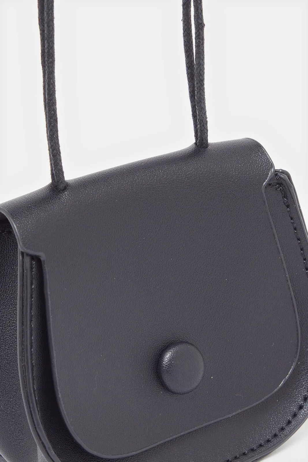 Girls Plain Black Cross Body Bag