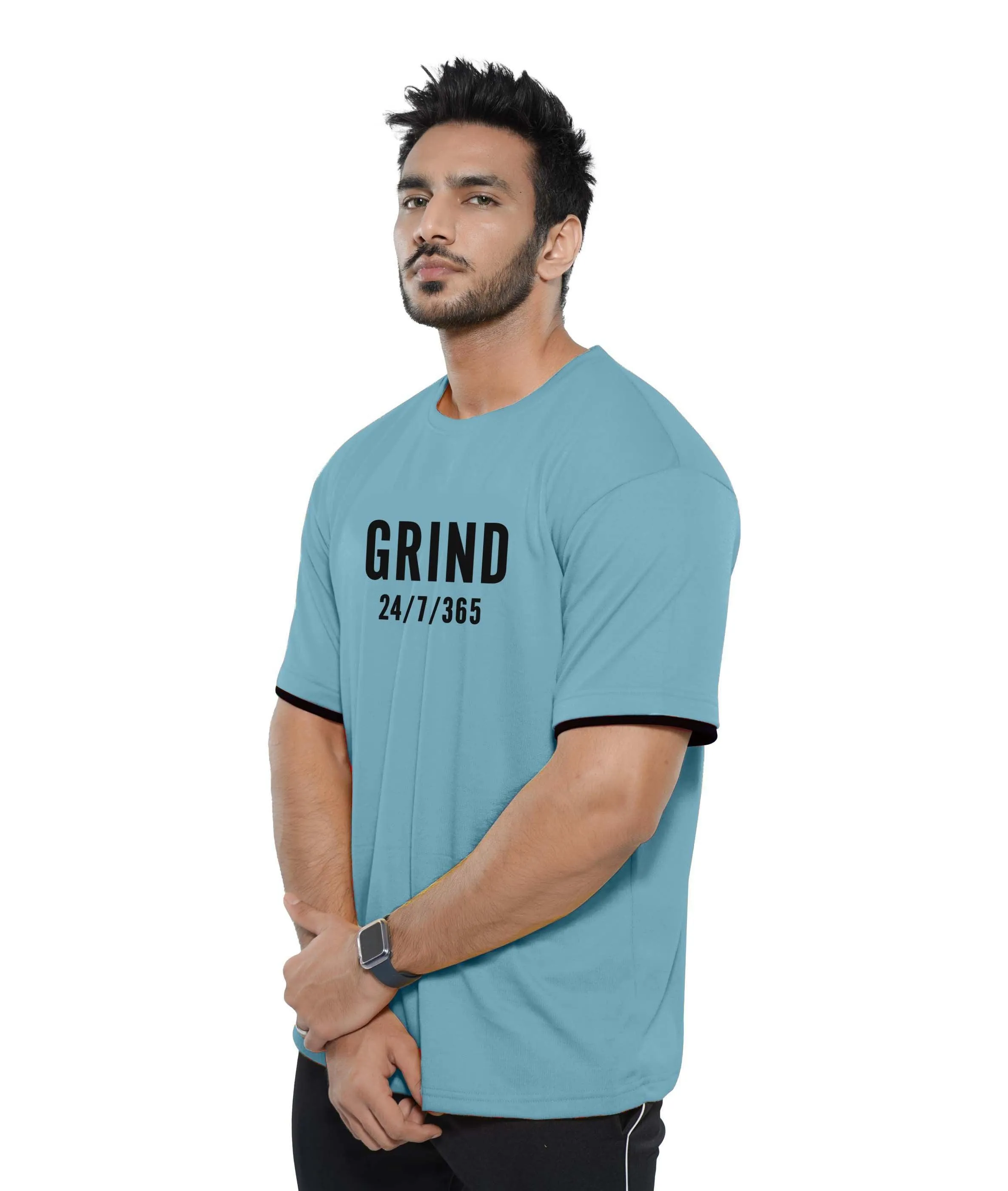 Grind Oversized GymX Tee: Blue - Sale