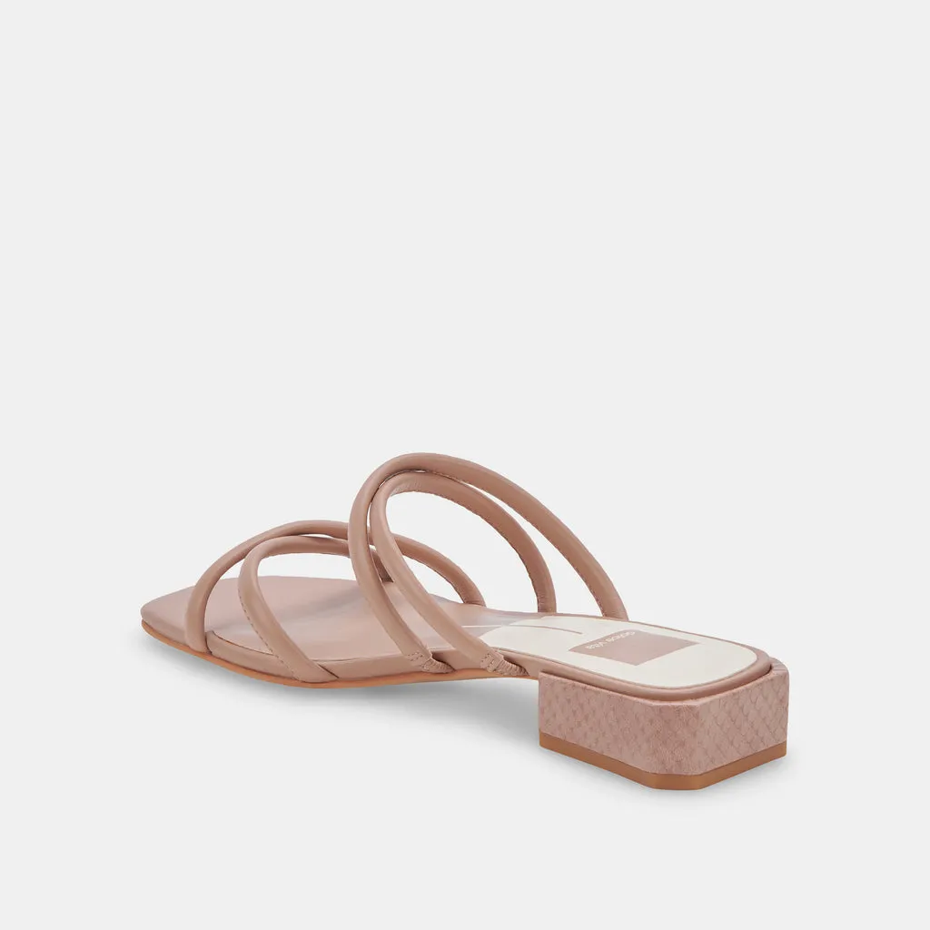 HAPI Wide Sandals Cafe Leather | Cafe Leather Low Heel Sandals– Dolce Vita 6895820931138