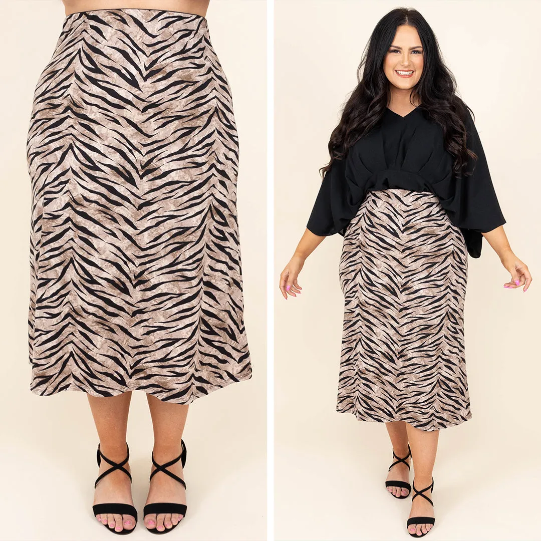 Hear My Roar Skirt, Brown