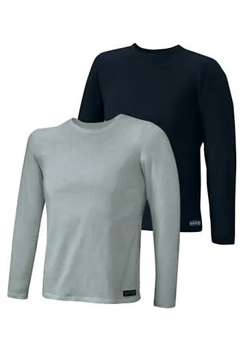 H.I.S Pack of 2 Long Sleeve T-Shirts | Grattan