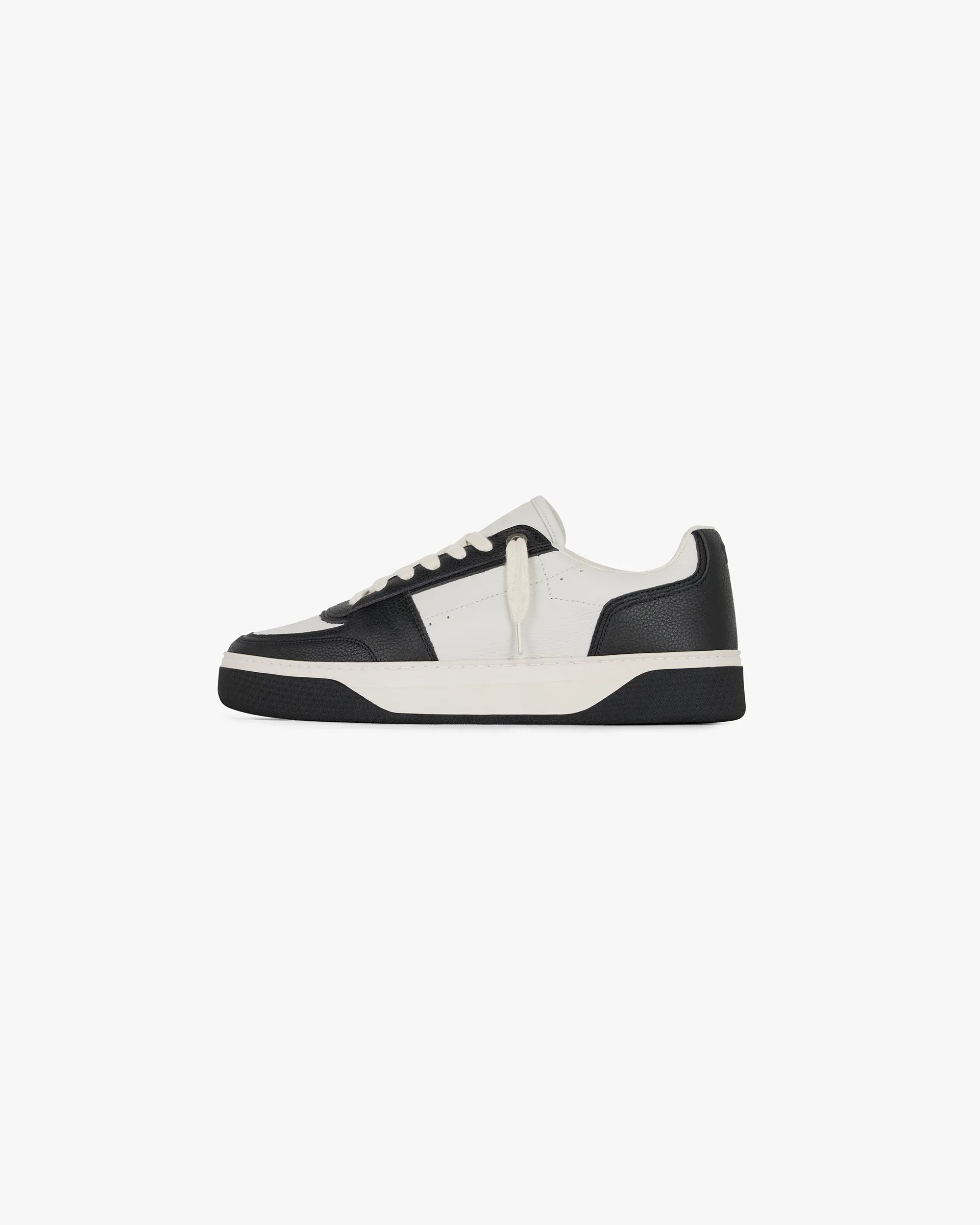 Initial Sneaker - Leather - Black Vintage White