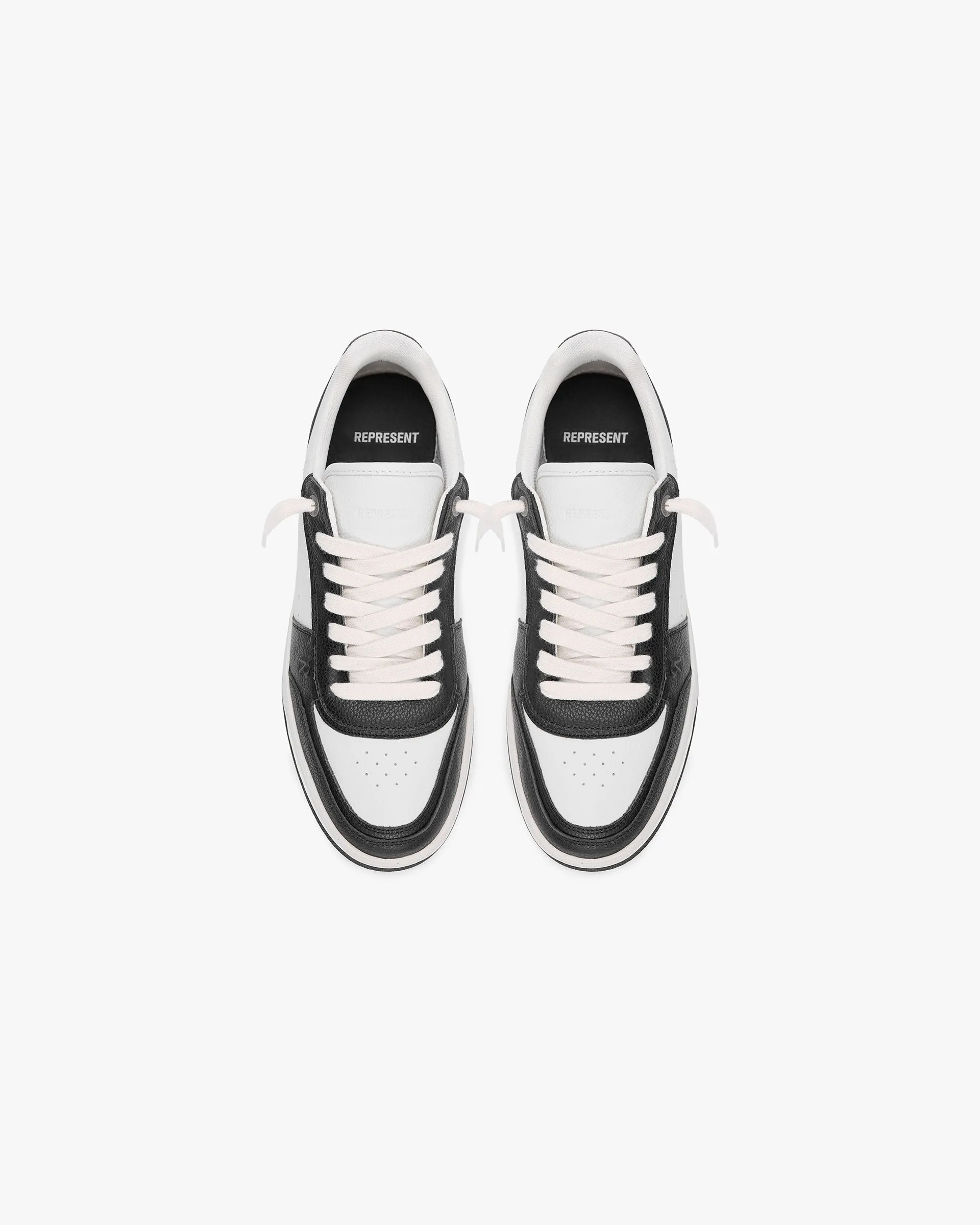 Initial Sneaker - Leather - Black Vintage White