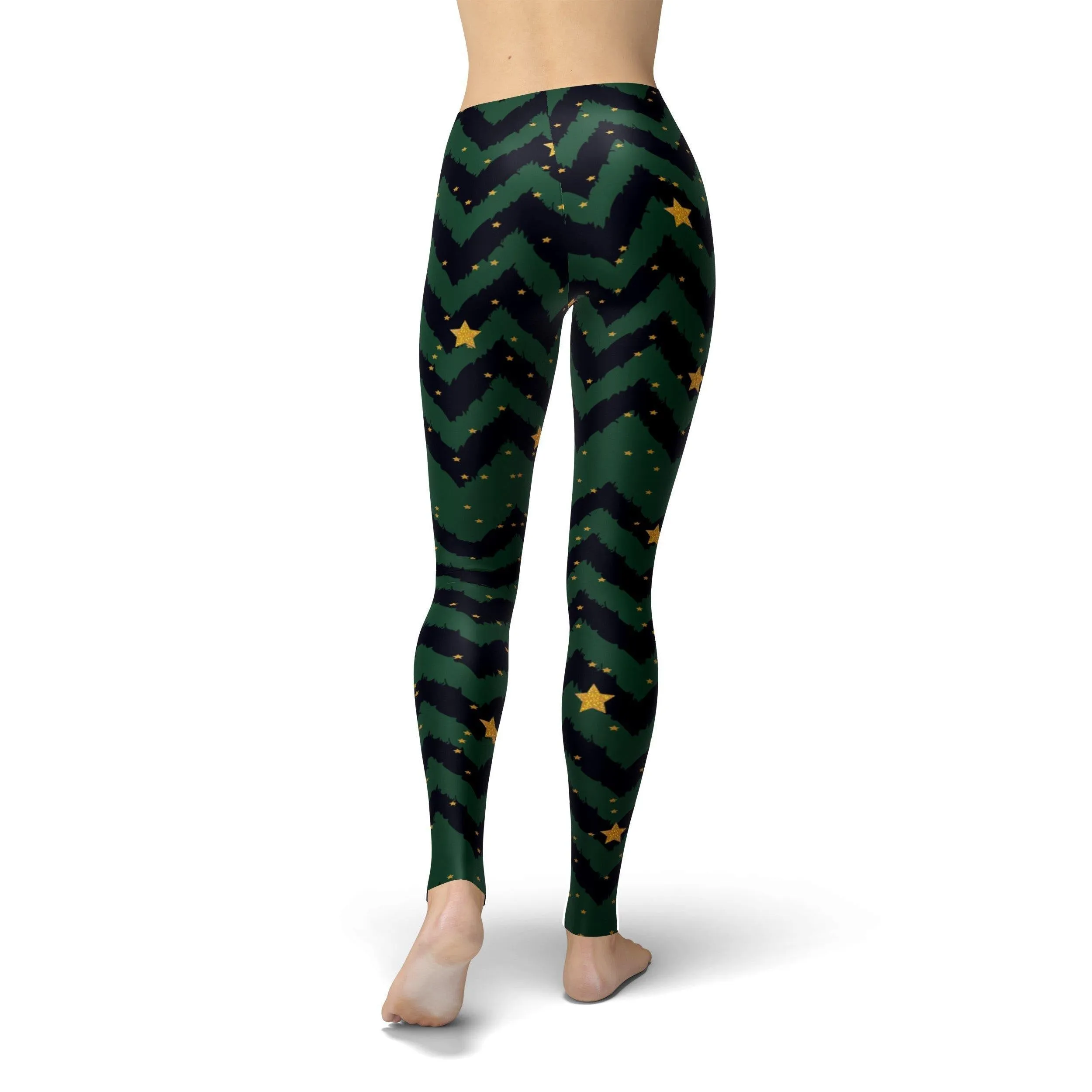 Jean Holiday Zigzag Tree Leggings