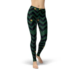 Jean Holiday Zigzag Tree Leggings