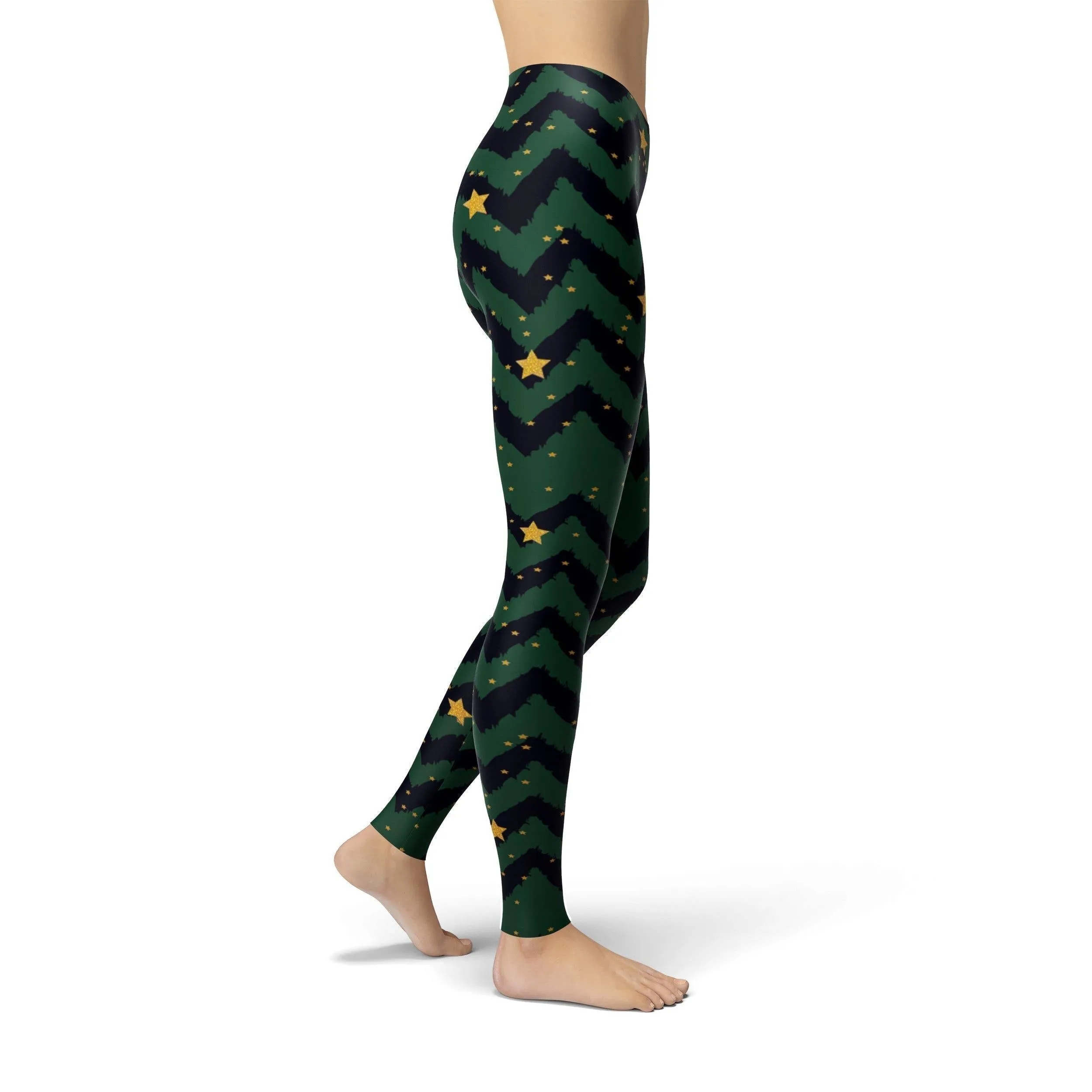 Jean Holiday Zigzag Tree Leggings