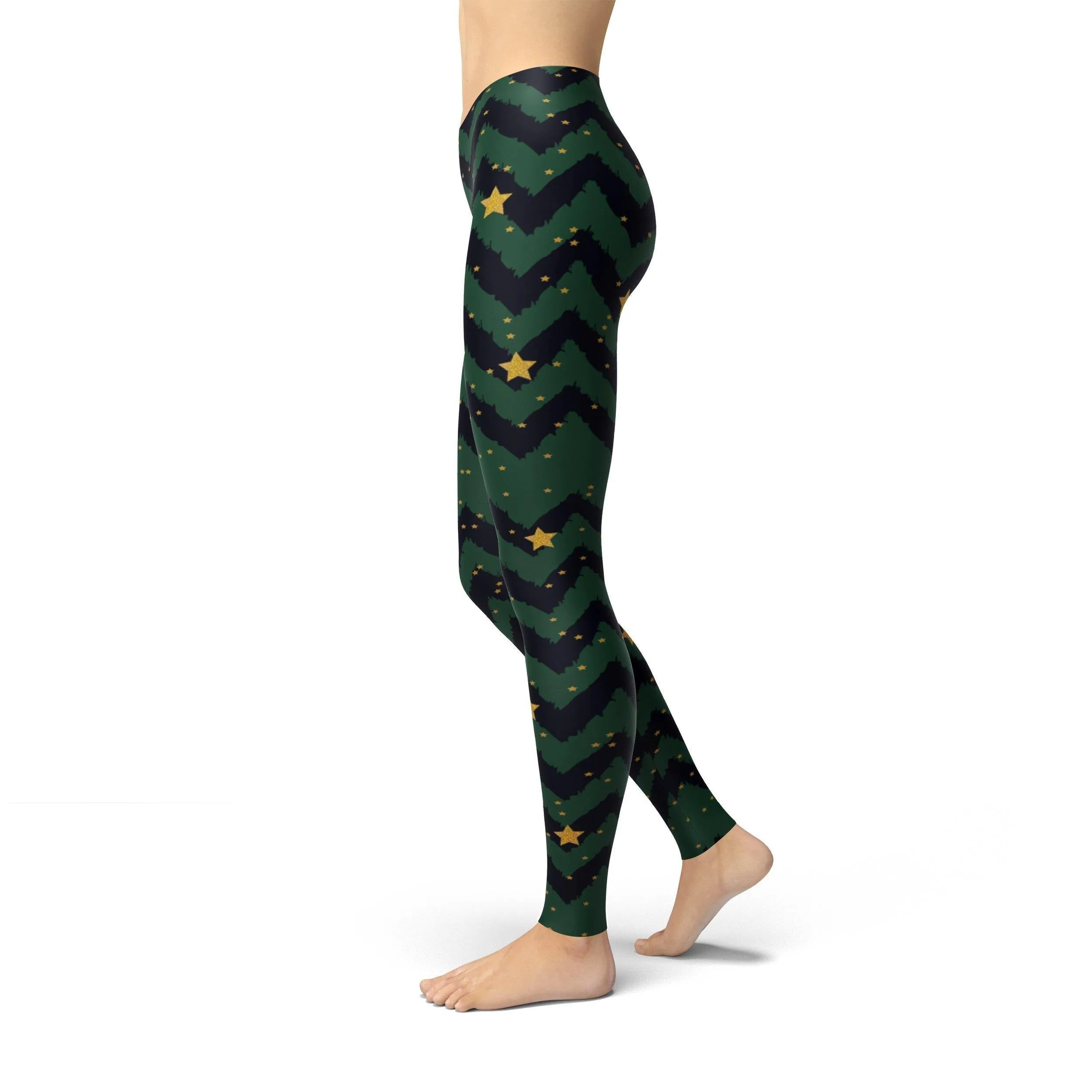 Jean Holiday Zigzag Tree Leggings