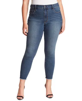 Jessica Simpson Women's Kiss Me Skinny Ankle Jeans Blue Size 14W