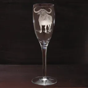 Kevin's Crystal African Theme 7 oz Champagne Glasses (Set of 6)