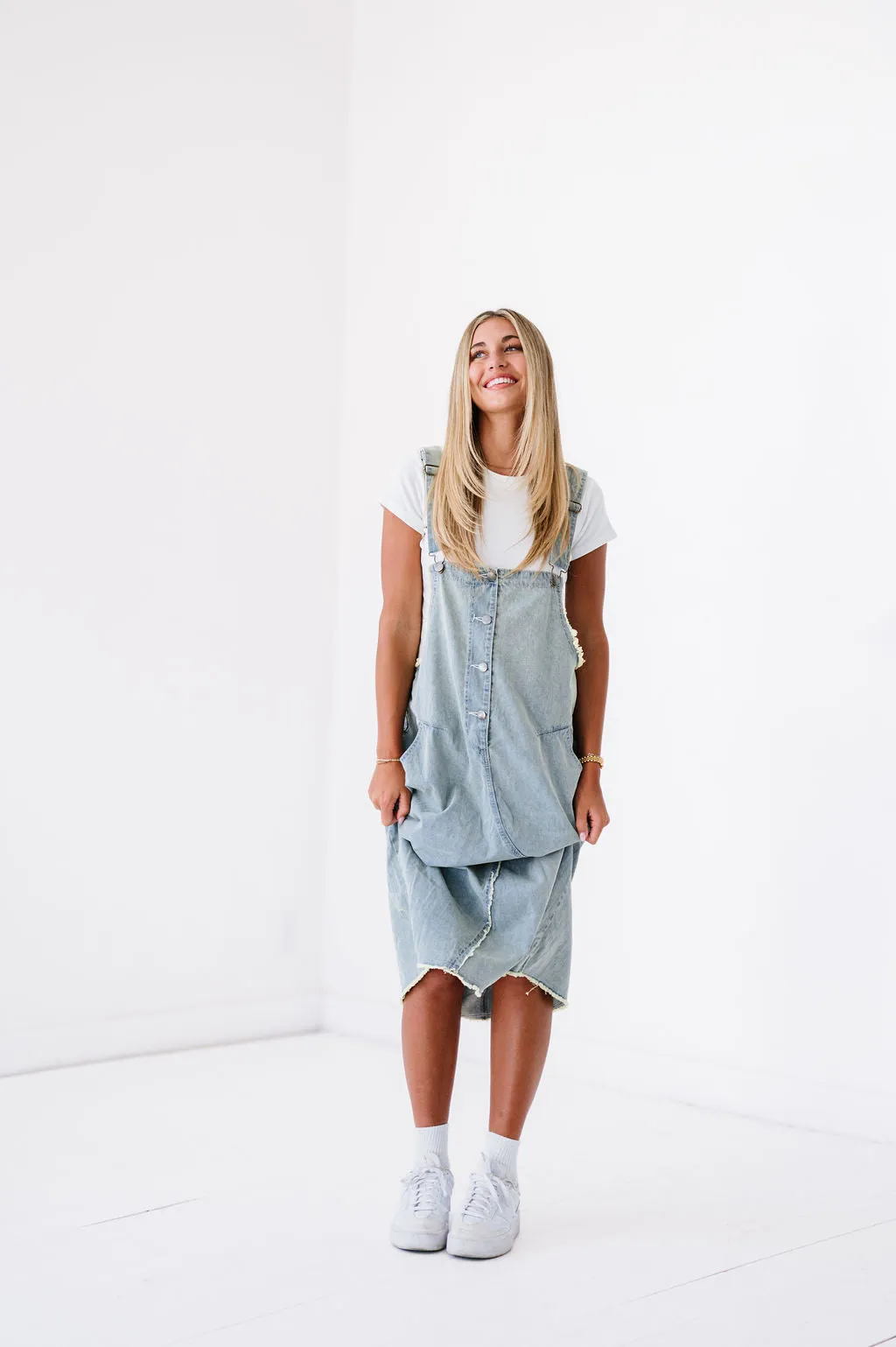 Kristin Denim Overall Dress