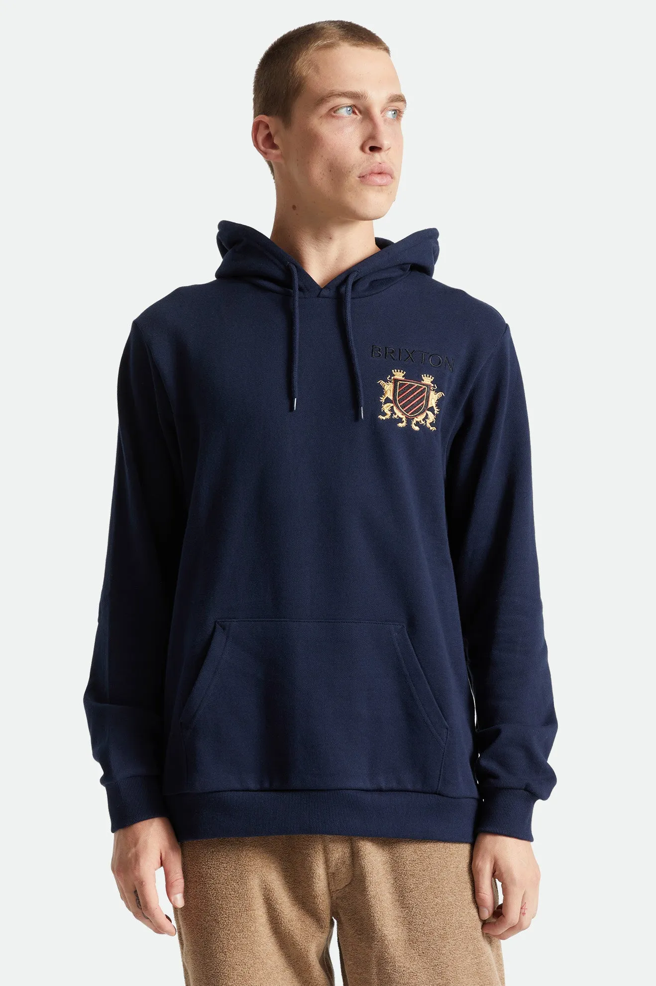 Lion Crest Hood - Navy