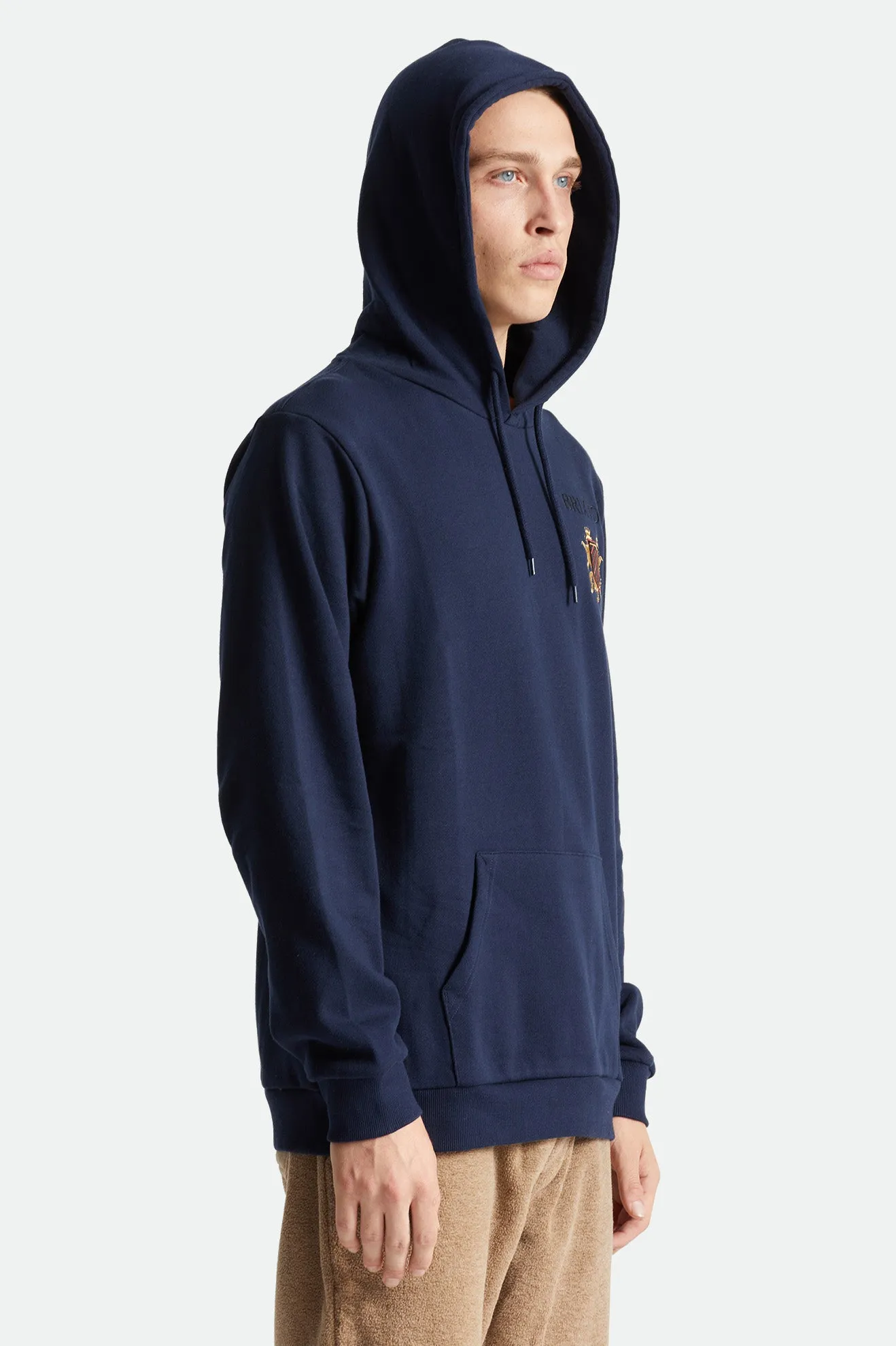 Lion Crest Hood - Navy