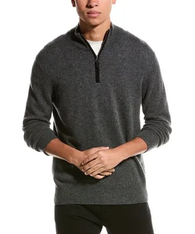 Magaschoni Cashmere 1/4-Zip Mock Neck Sweater