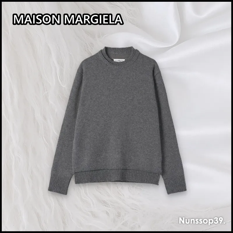 Maison Margiela  |Crew Neck Street Style Long Sleeves Plain Logo Designers