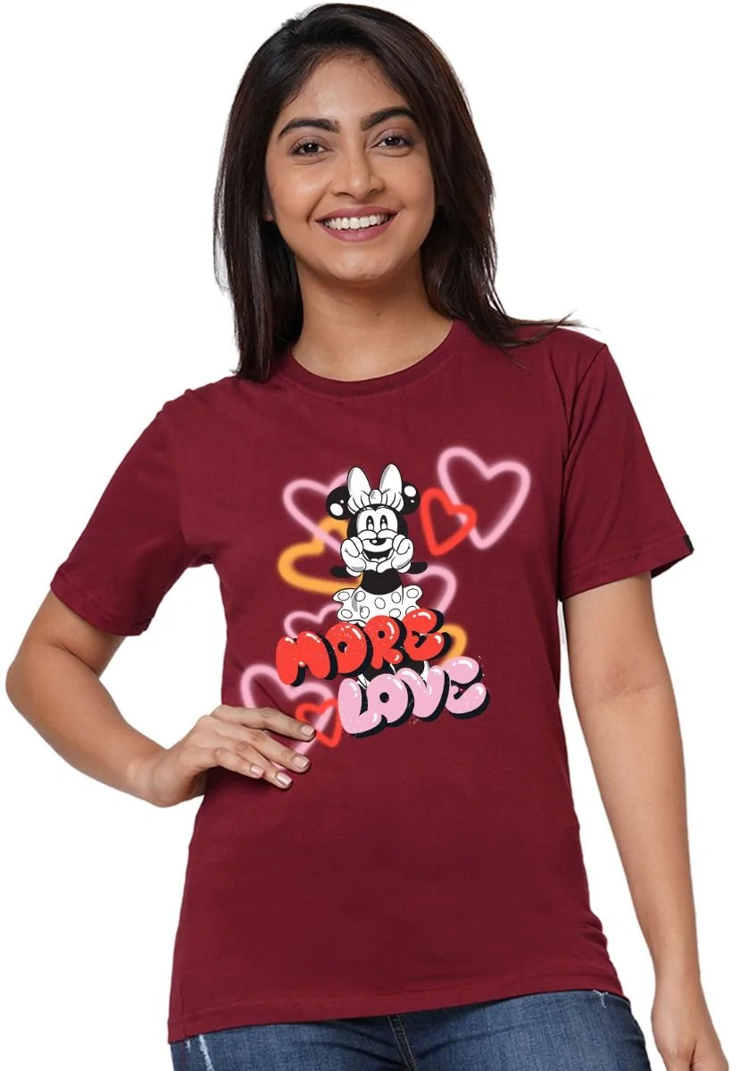 More Love Minnie Womens Tshirt