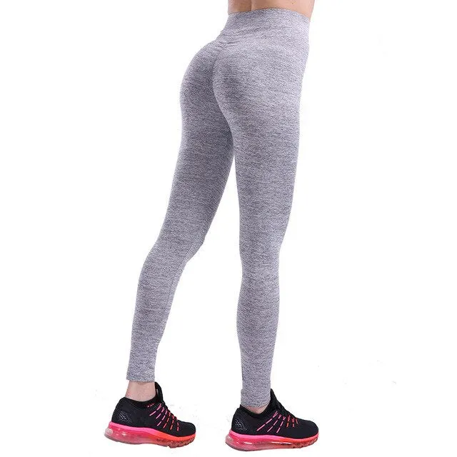 New Women Leggings Casual Solid for Female Leggin Pushing up Elastic Fitness Pants Female Ankle-Length Leggings