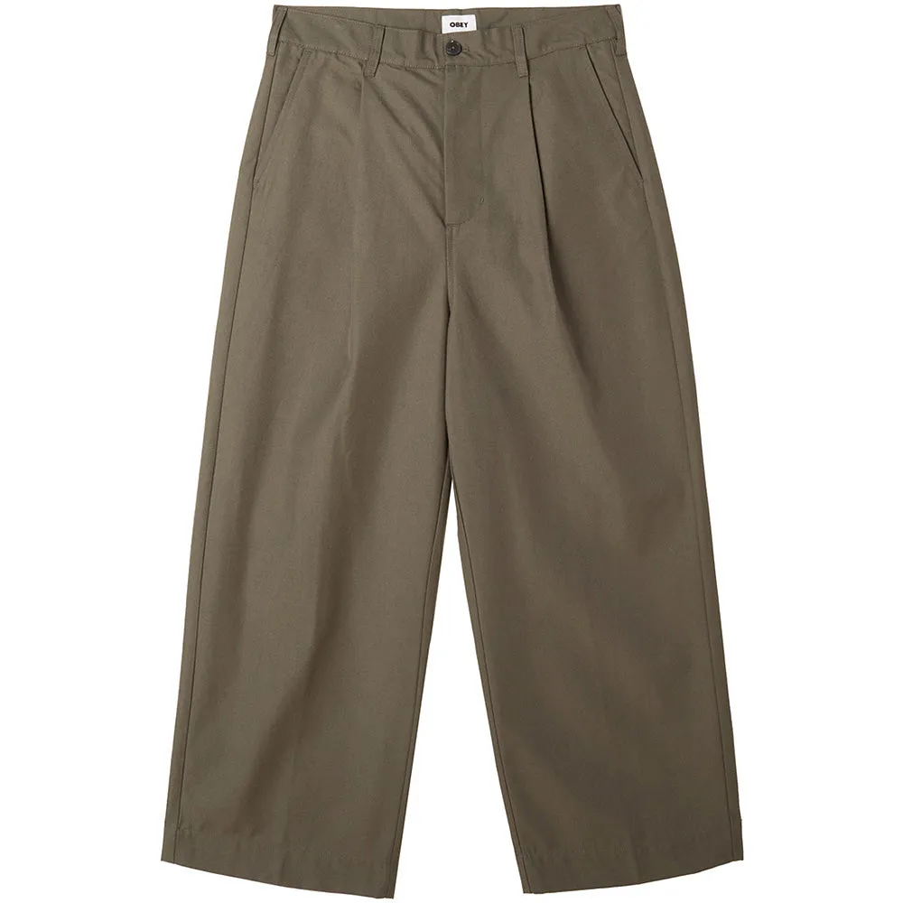 OBEY OLIVER PLEATED PANT // TEA LEAF