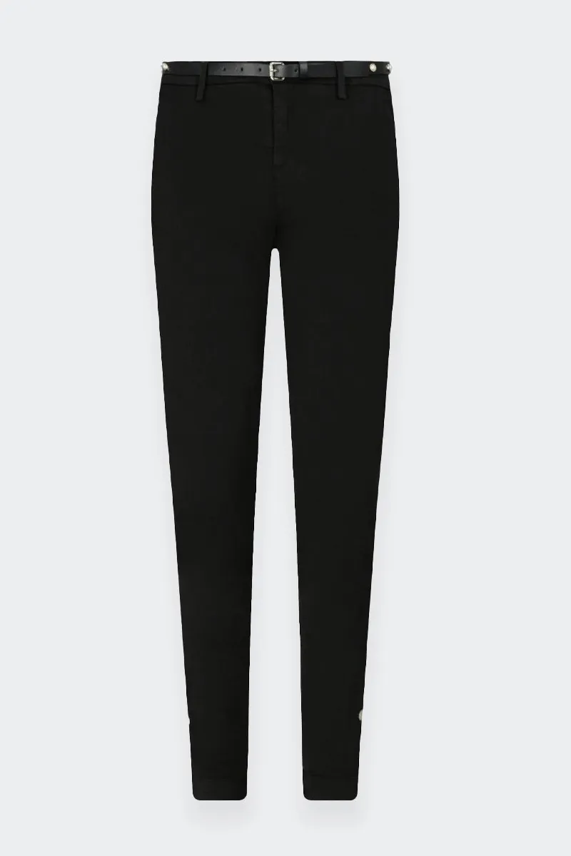 PANTALONE JEANS NERO CHINO CHIC