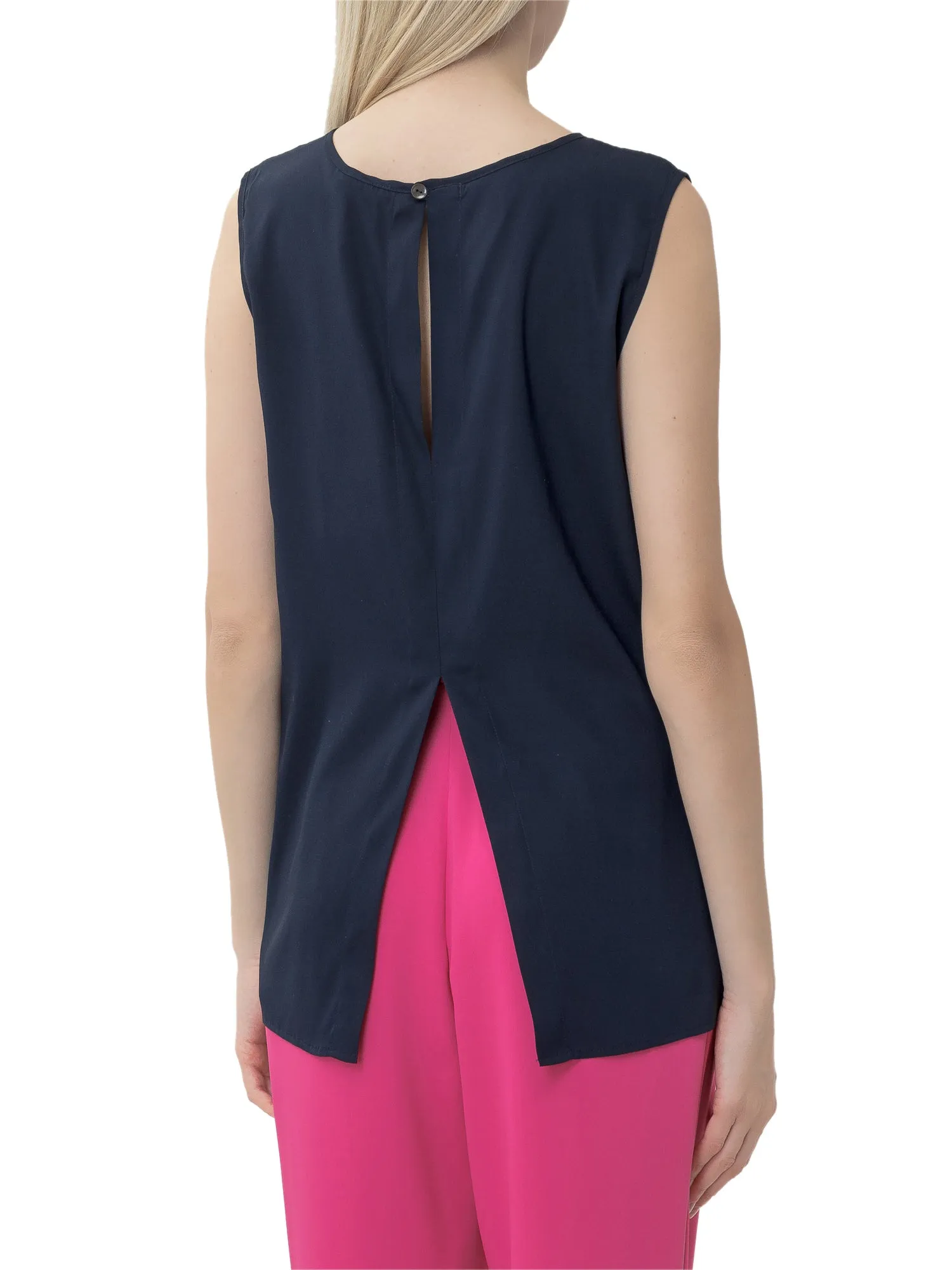 P.A.R.O.S.H. Open Back Sleeveless Blouse