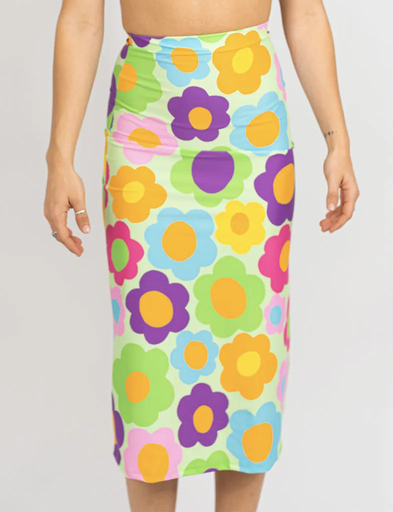 POPPY MIDI SKIRT - GREEN