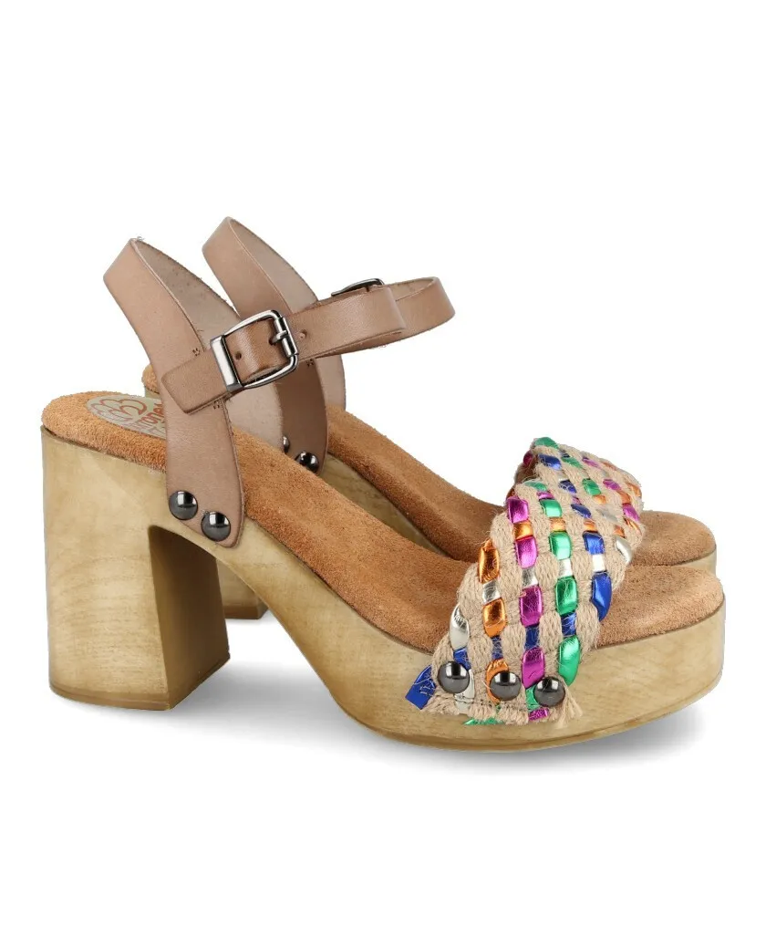 Porronet Vanesa 2922 Jute sandals with heel