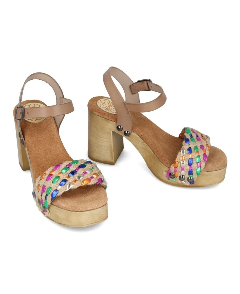 Porronet Vanesa 2922 Jute sandals with heel