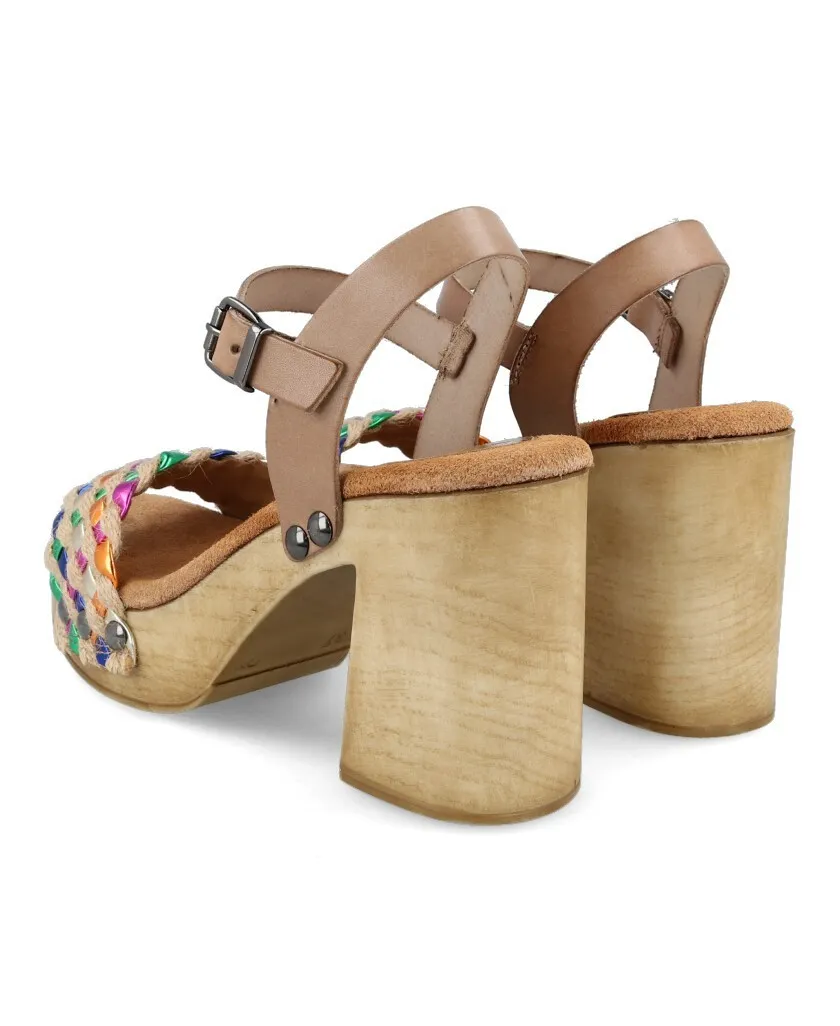 Porronet Vanesa 2922 Jute sandals with heel