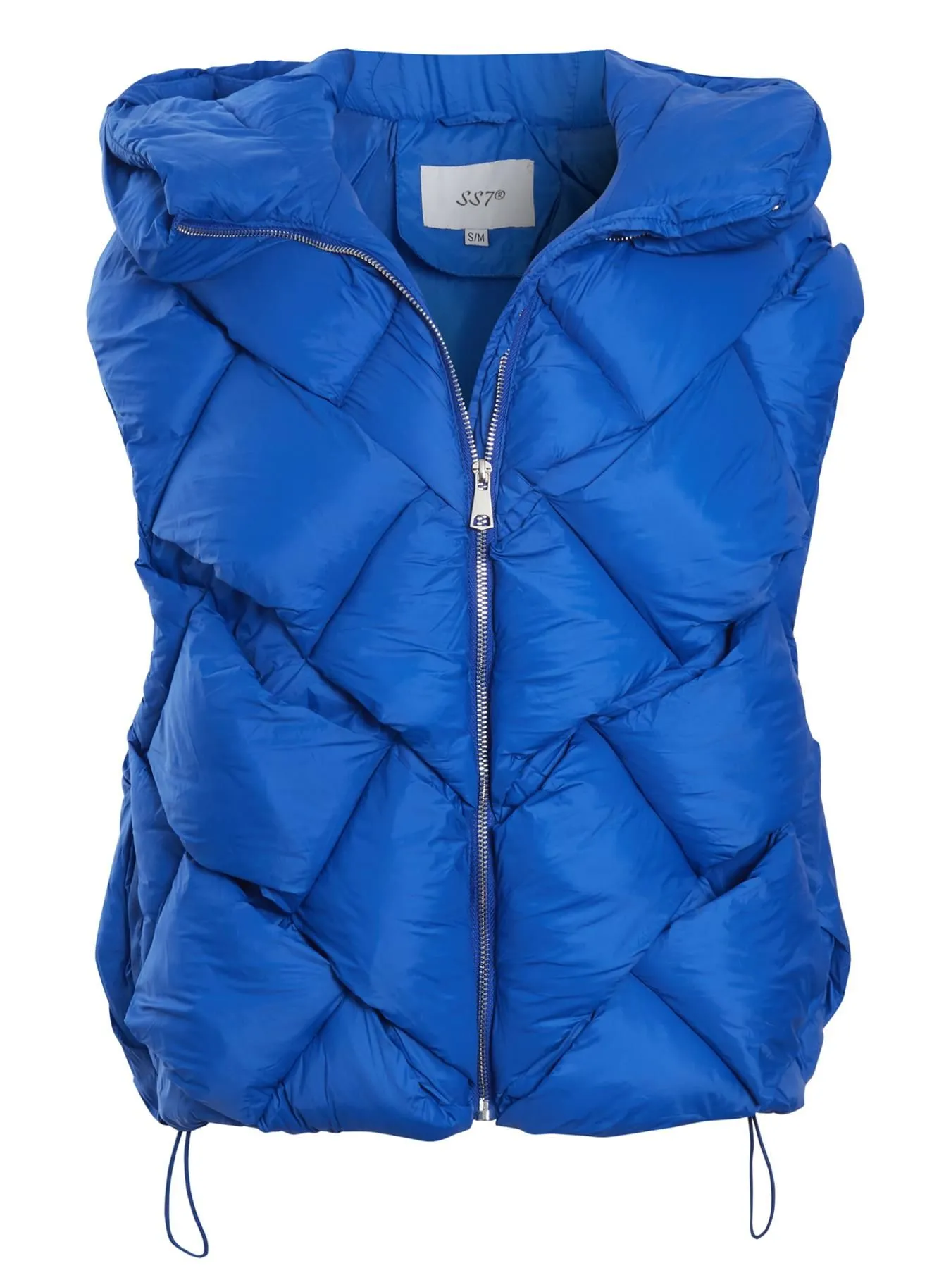 Quilted Sleeveless Padded Gilet with Hood, Black, Blue, UK sizes 8 to 14