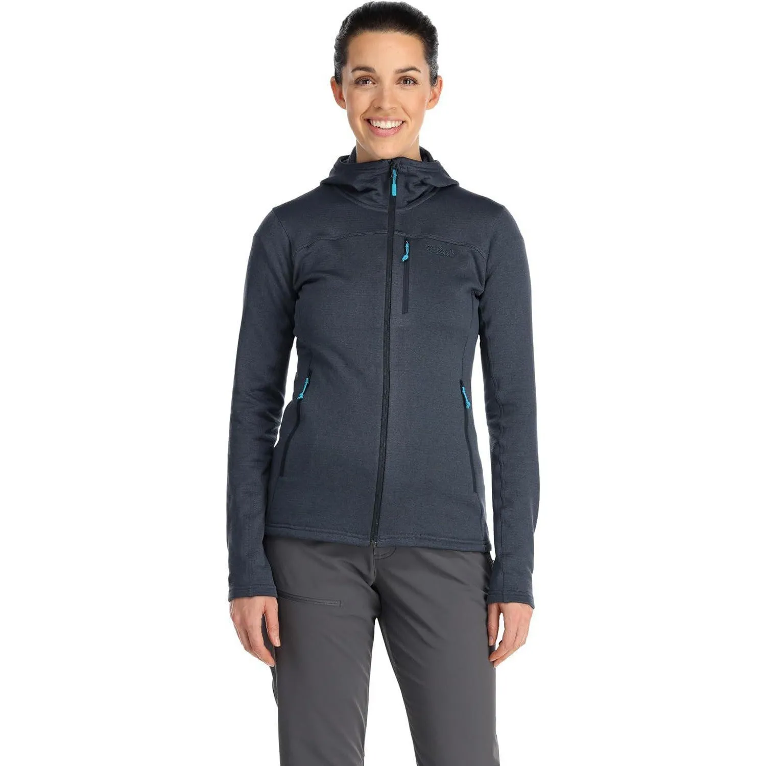 RAB Women’s Graviton Hoody Stretch Fleece Jacket for Hiking, Climbing, & Casual Use