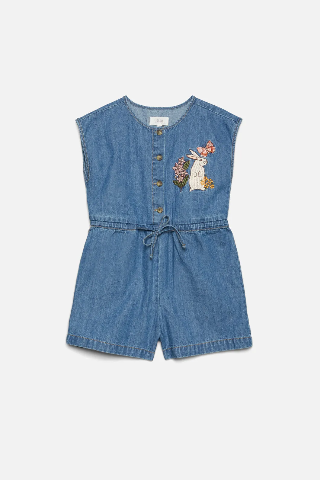 Rabbit Garden Kids Emb Playsuit