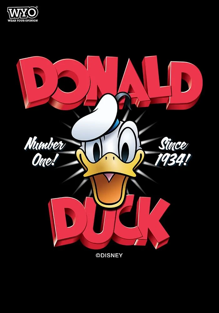 Retro Donald Duck 1934 Womens Tshirt