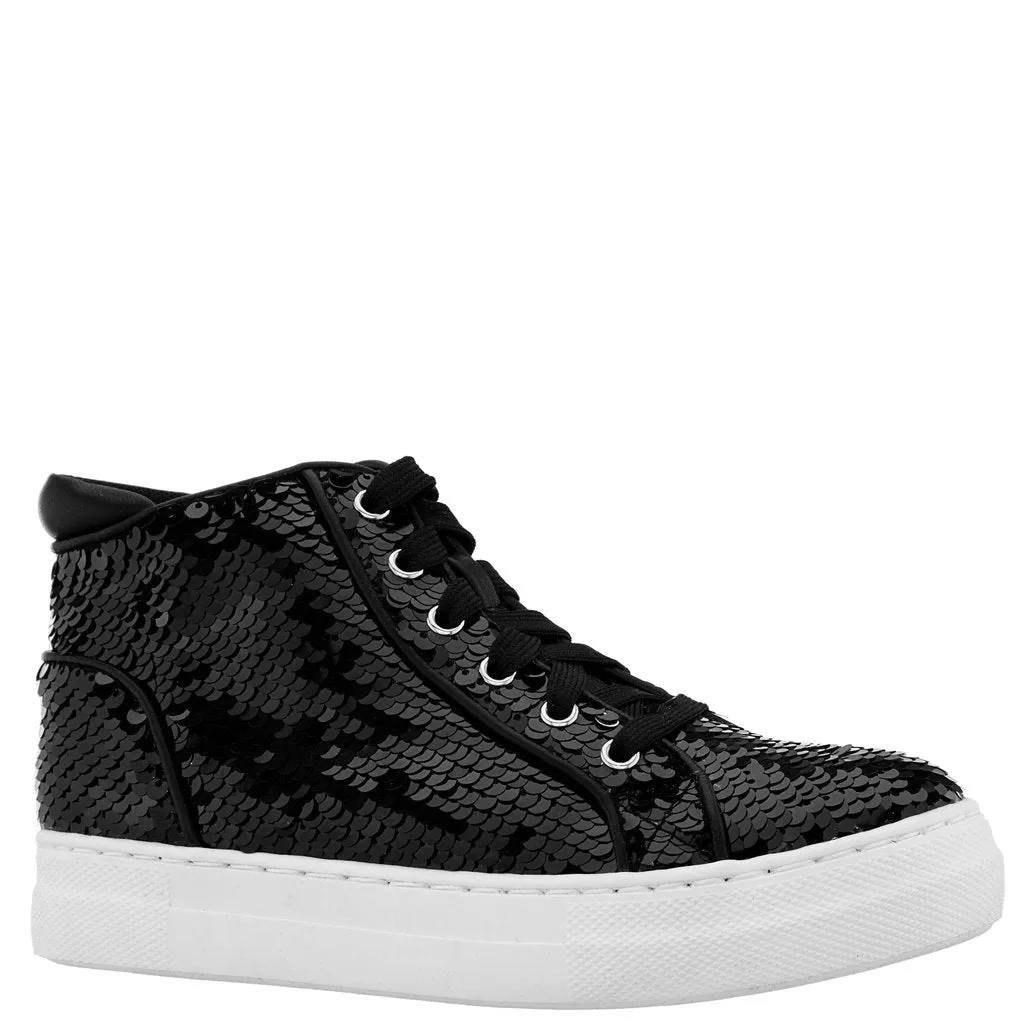 Reverse Sequin High Top Sneaker