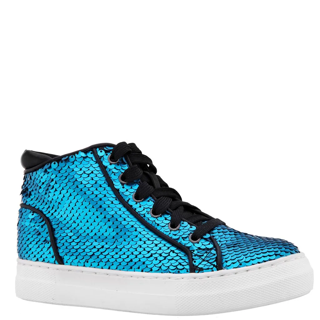 Reverse Sequin High Top Sneaker