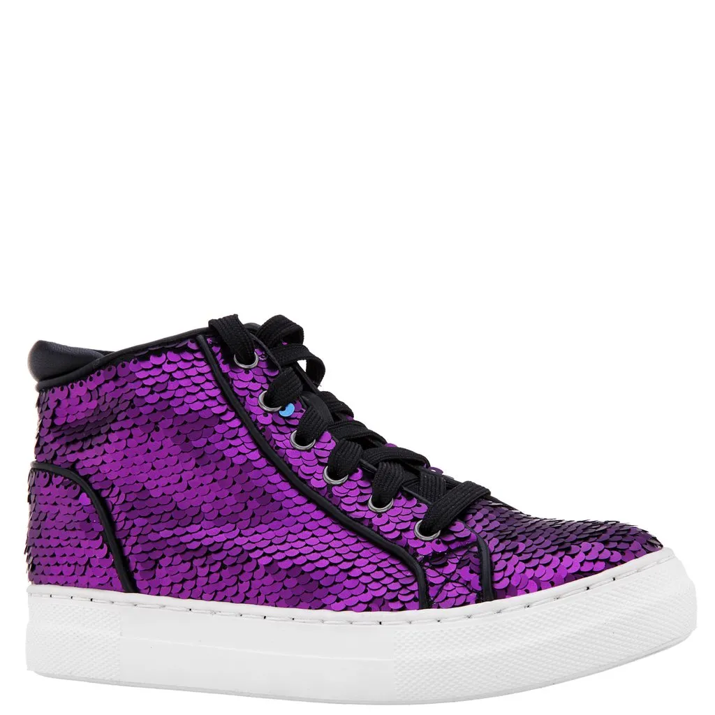 Reverse Sequin High Top Sneaker