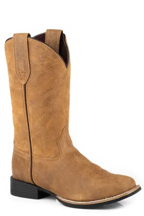 Roper Womens Monterey Tan Leather Cowboy Boots