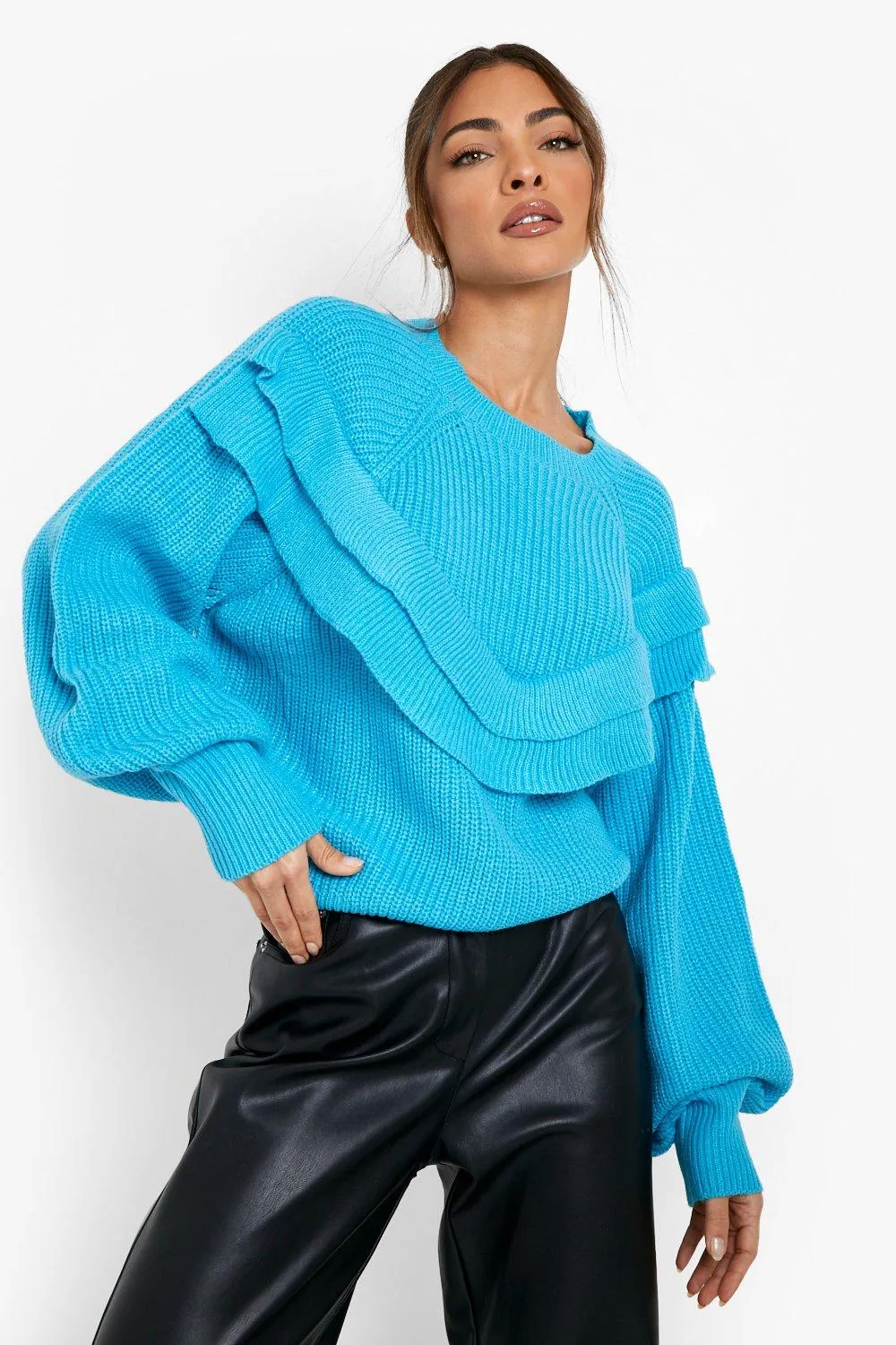 Ruffle Detail Sweater