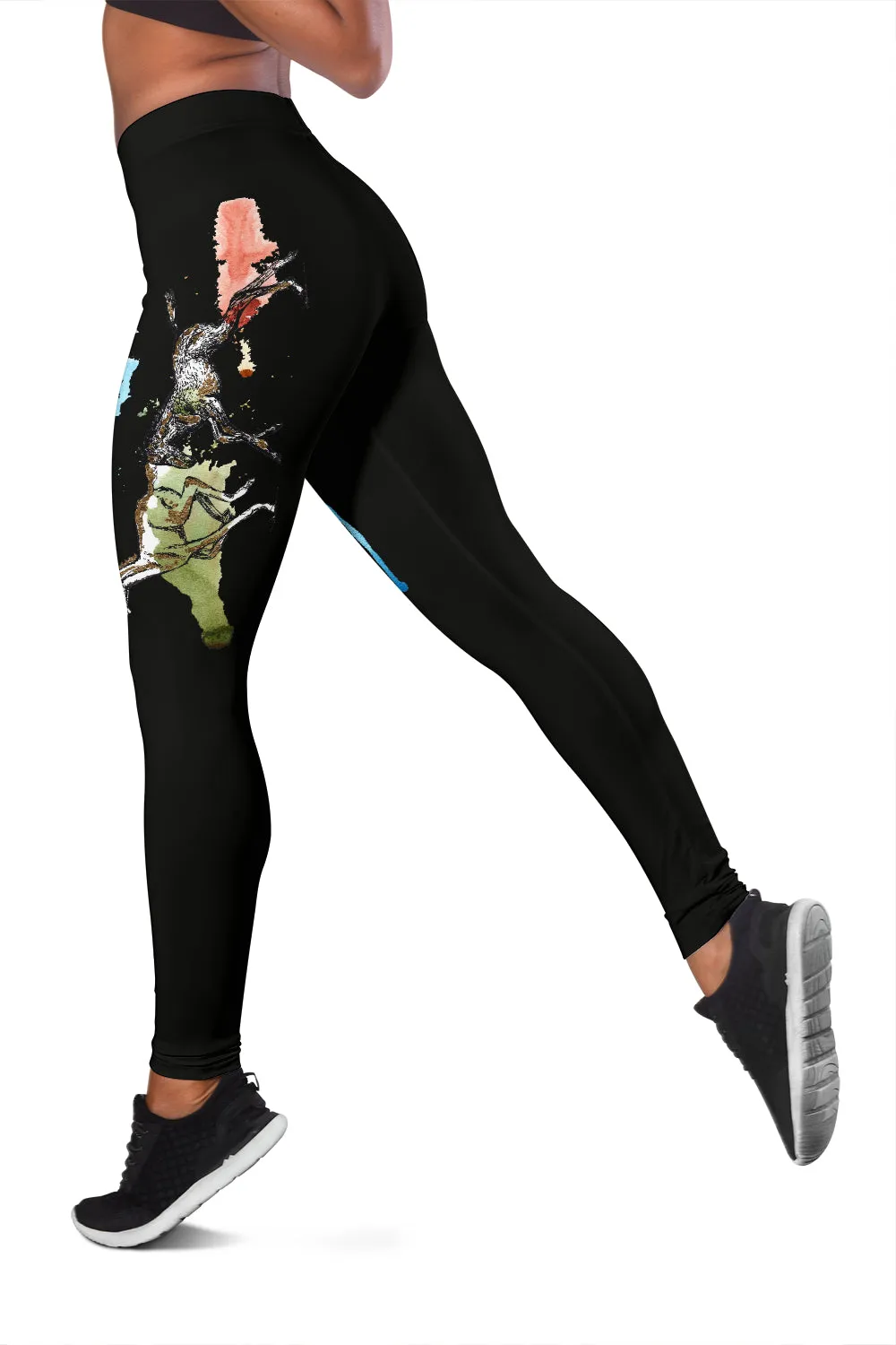 Running Horse Leggings (Black)