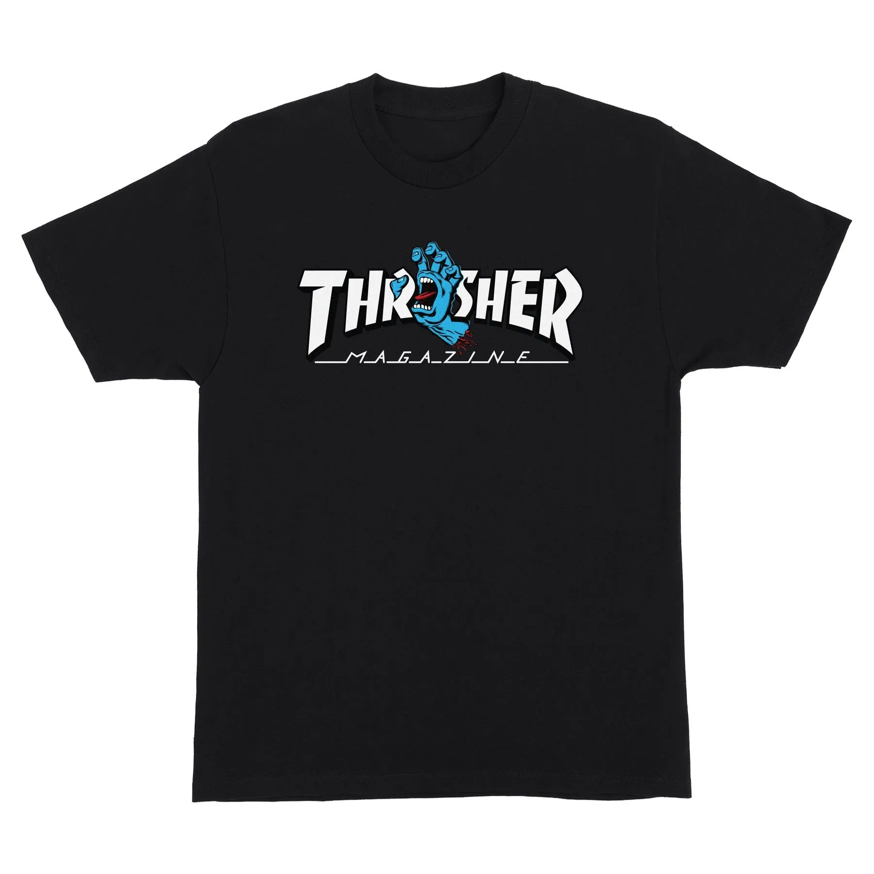 SANTA CRUZ x THRASHER SCREAMING LOGO TSHIRT (BLACK)