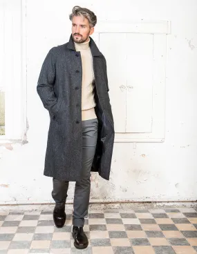 Sean Tweed Coat - Grey Herringbone