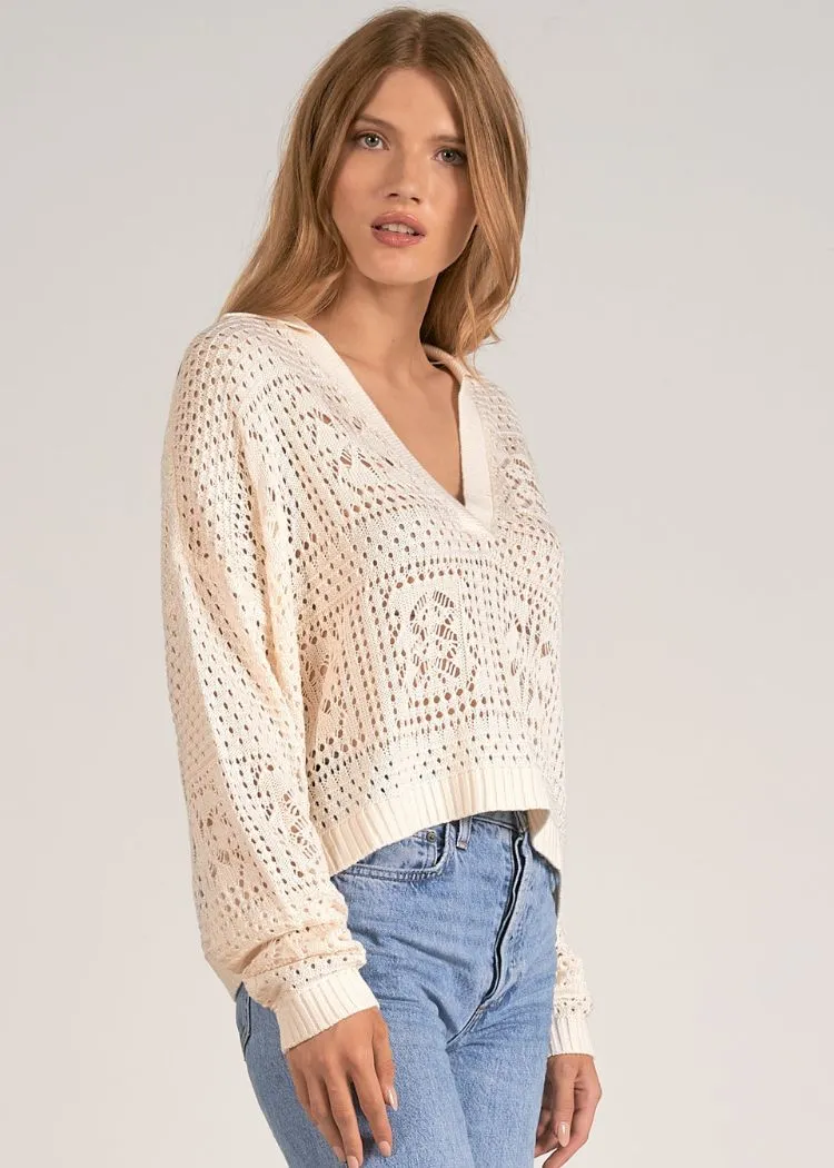 Serena Knit Collard Sweater