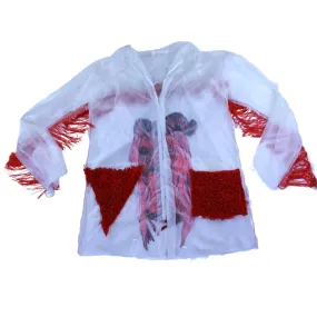 She Devil Fringe Sleeves Frosted Vinyl jacket