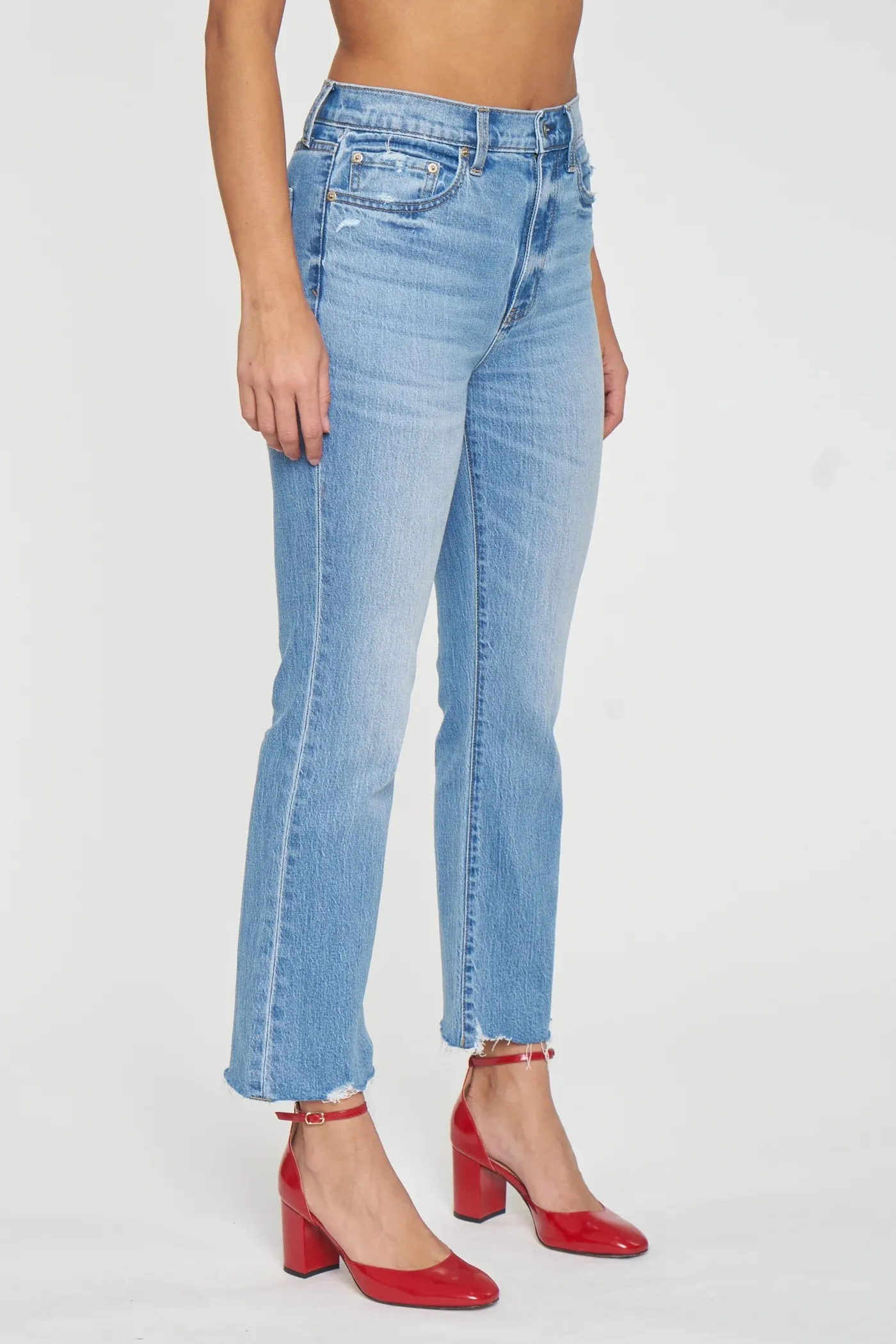 Shy Girl High Rise Crop Flare Denim-- Marina Vintage