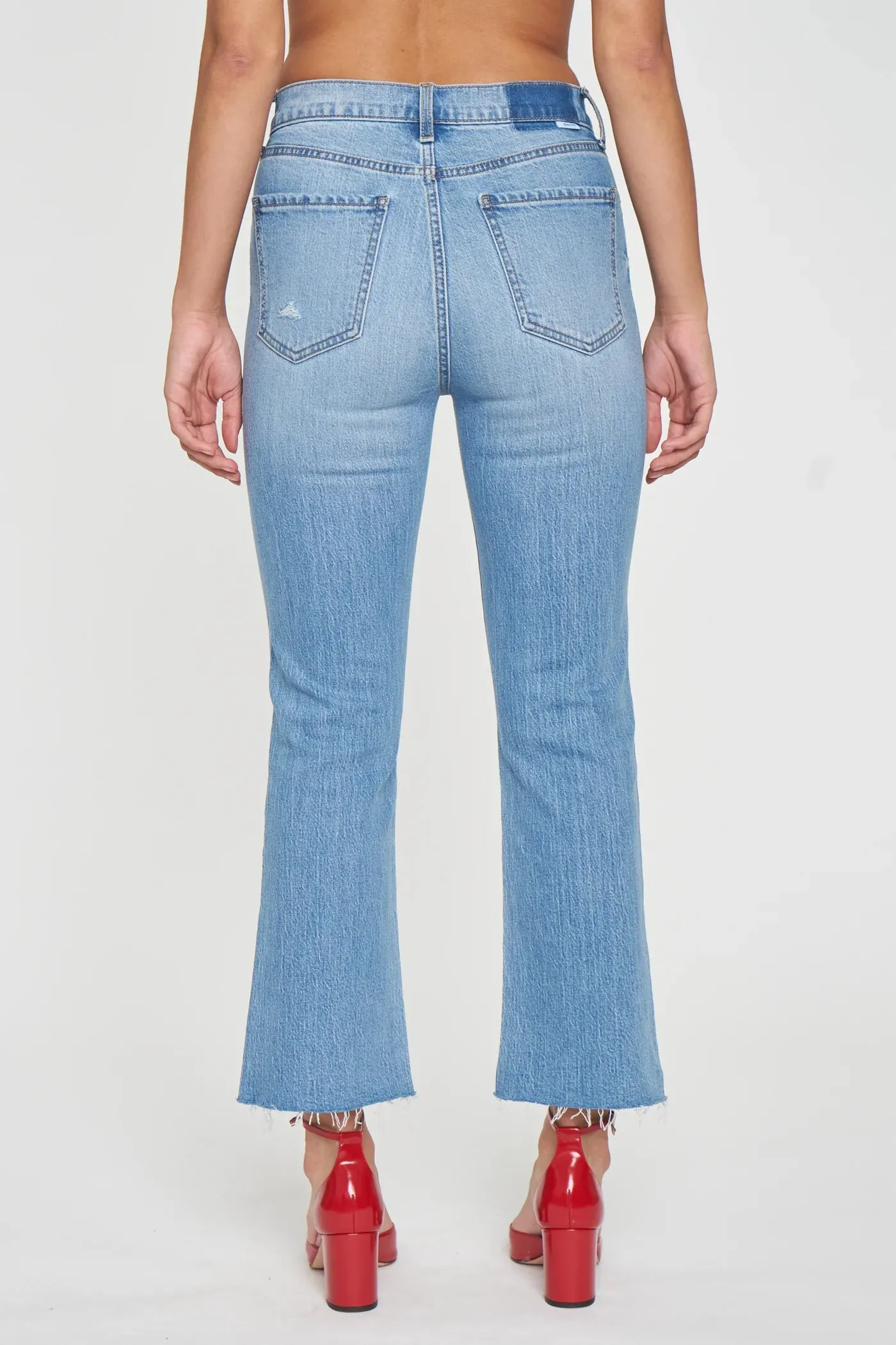 Shy Girl High Rise Crop Flare Denim-- Marina Vintage