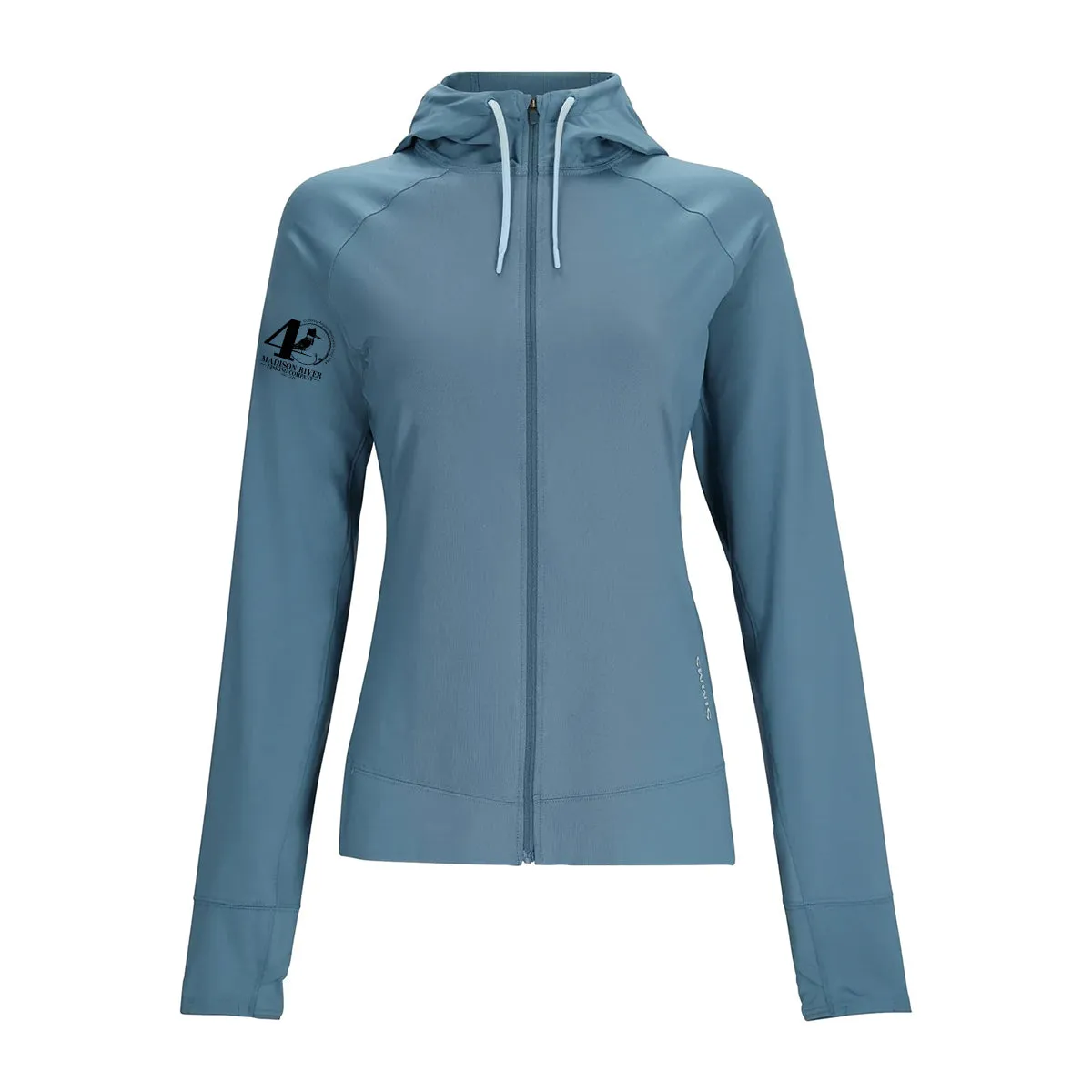 Simms MRFC 40th Logo Womens SolarFlex Hoody Full-Zip Neptune