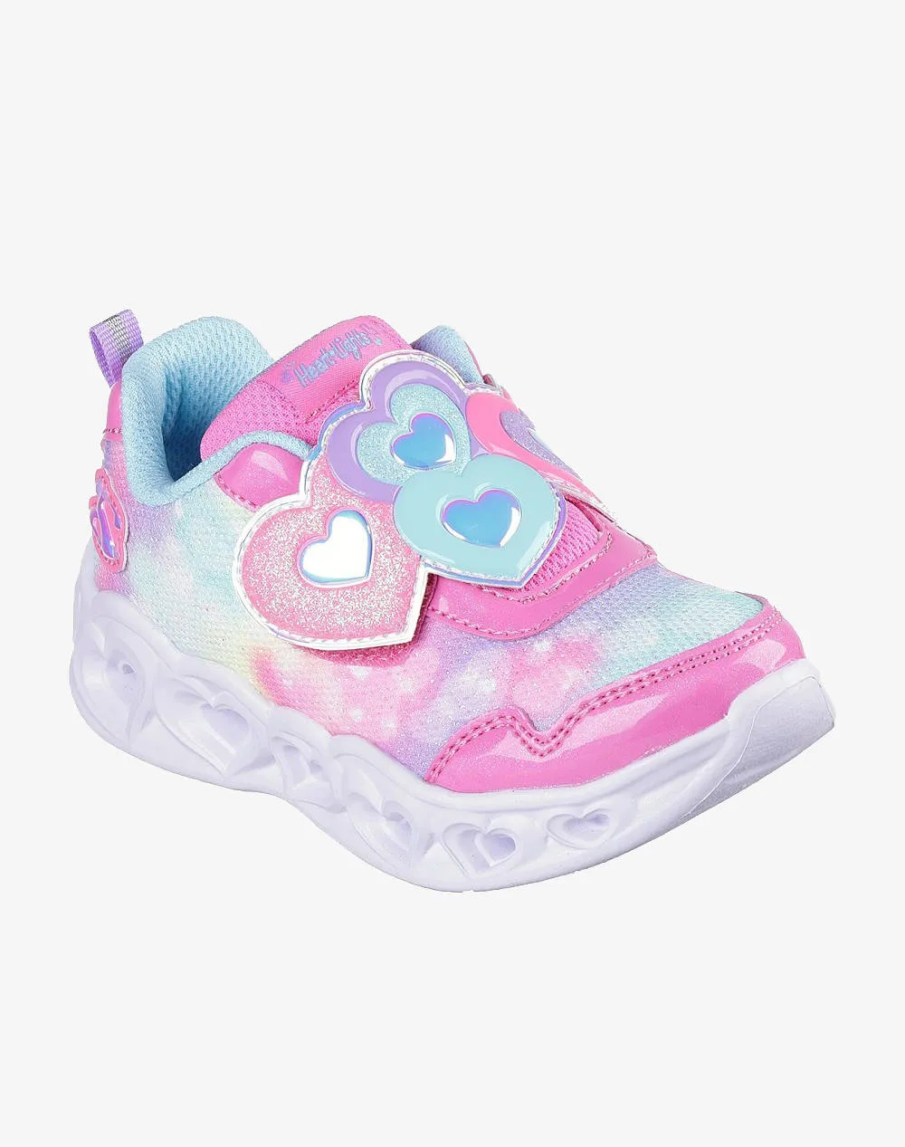 SKECHERS Lighted Sneaker W/ Oversized Heart Top Strap