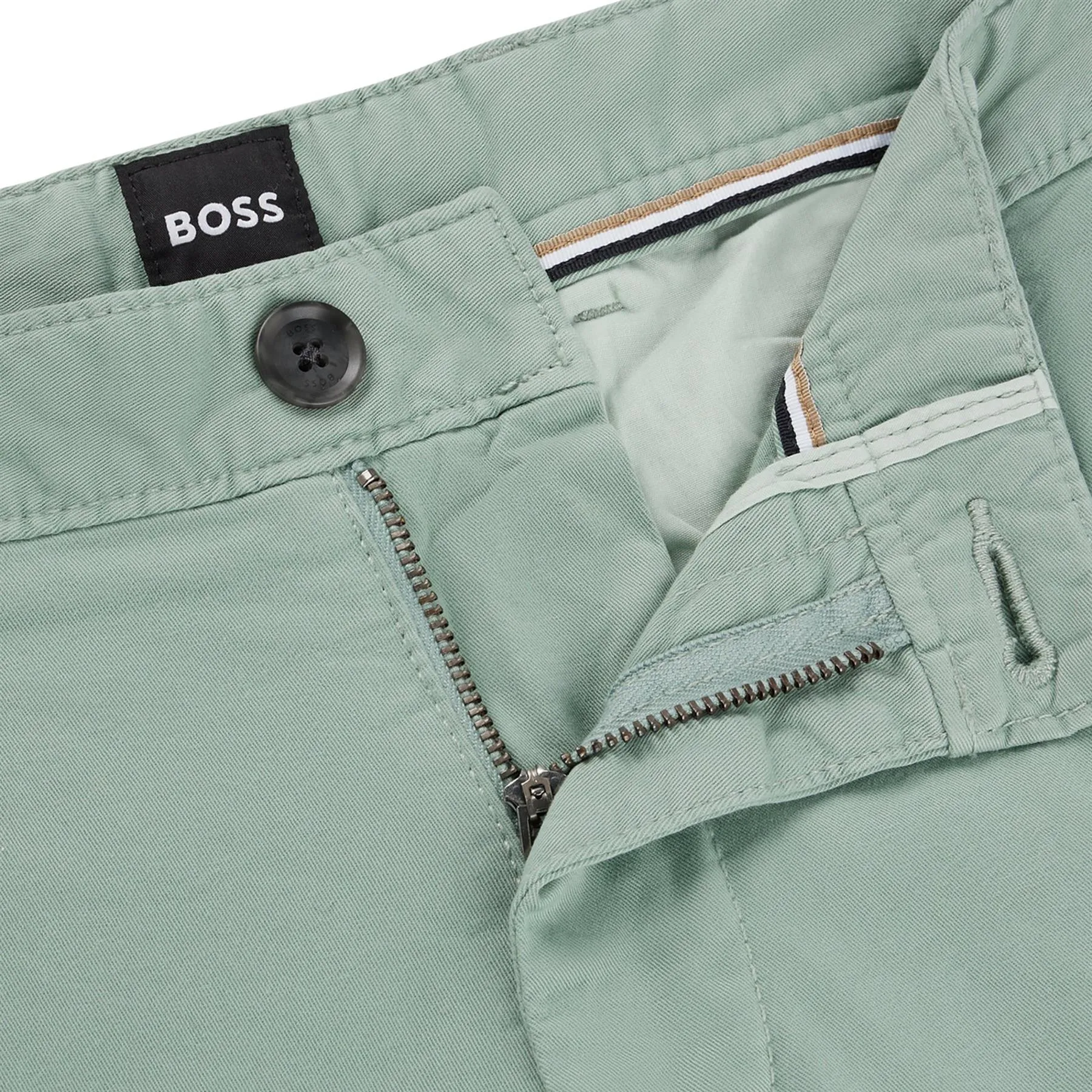 Slice-Short Slim Fit Cotton Shorts Open Green - SU24