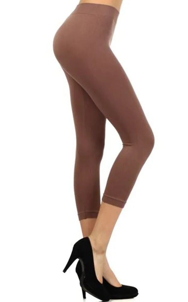 SML826SD Nylon Seamless Capri Leggings