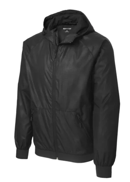 Sport-Tek Embossed Hooded Wind Jacket